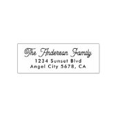 Tampon Auto-encreur Élégant Script rétro Nom personnalisé Adresse de r (Design)
