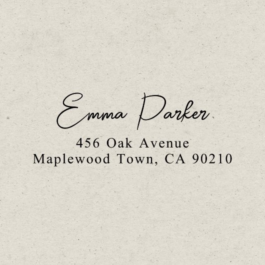 Tampon Auto-encreur Élégant Script Simple