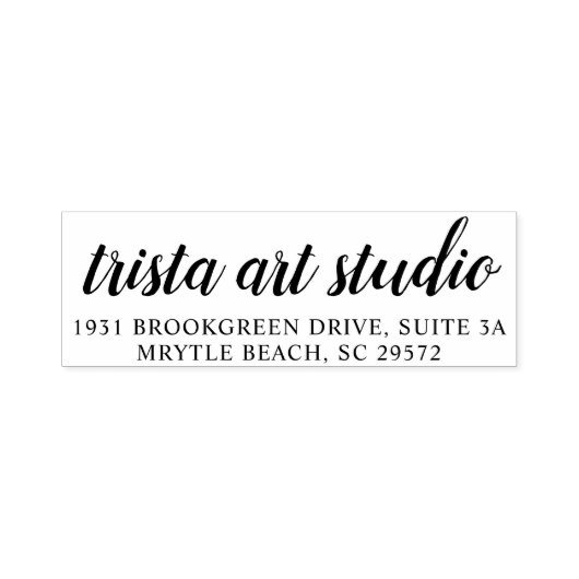 Tampon Auto-encreur Élégant Script Simple moderne (Design)