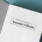 Tampon Auto-encreur Élégant simple de la bibliothèque de la bibliothèq