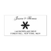Tampon Auto-encreur Élégant Snowflake Mariage d'hiver (Design)