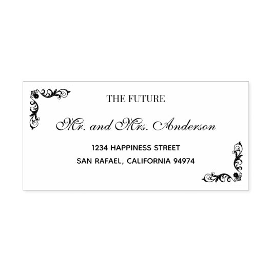 Tampon Auto-encreur Elegant The Future M. et Mme. (Design)
