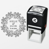 Tampon Auto-encreur Élégant Timbre pour mariage en caoutchouc de monog