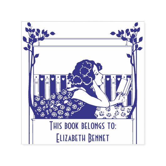Tampon Auto-encreur Elegant Vintage Bookplate (Design)