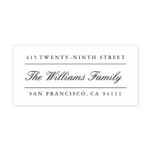 Tampon Auto-encreur Élégante adresse fractionnée auto-réception adress (Design)