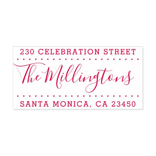 Tampon Auto-encreur Élégante adresse fractionnée auto-réception adress (Design)