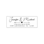 Tampon Auto-encreur Élégante Calligraphie Script Mariage Adresse de re (Design)