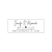 Tampon Auto-encreur Élégante Calligraphie Script Mariage Adresse de re (Design)