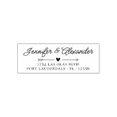 Tampon Auto-encreur Élégante Calligraphie Script Mariage Adresse de re (Design)