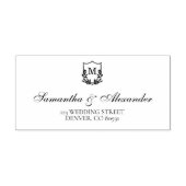 Tampon Auto-encreur Élégante crête noire et blanche (Design)