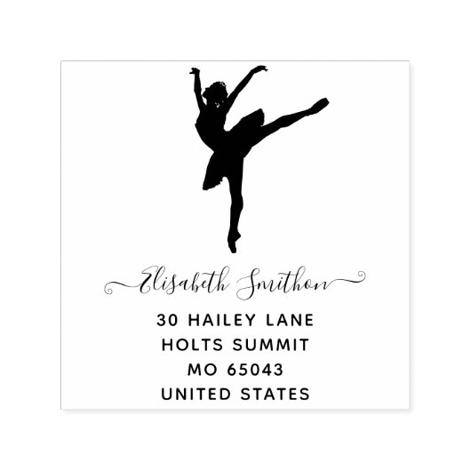 Tampon Auto-encreur Élégante Daneuse de ballet classique Papeterie per (Design)
