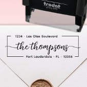 Tampon Auto-encreur Élégante signature de famille Adresse de retour