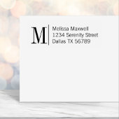 Tampon Auto-encreur Élégante Simple Bold Monogramme Adresse 2