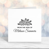 Tampon Auto-encreur Elégantes fleurs de bouquet Roses du bureau de