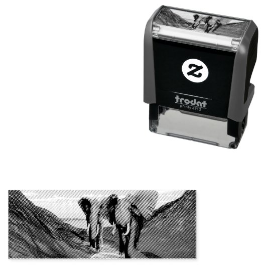 Tampon Auto-encreur Eléphant (En situation)