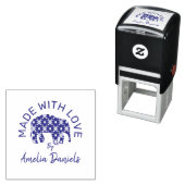 Tampon Auto-encreur Eléphant Personnalisé Fait Avec Amour (En situation)