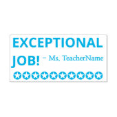 Tampon Auto-encreur "EMPLOI EXCEPTIONNEL !" + Nom de l'instructeur Tim (Design)