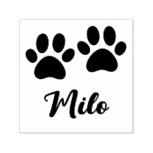 Tampon Auto-encreur Empreintes de pattes avec nom personnalisé (Design)