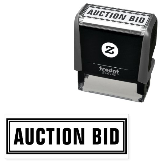 TAMPON AUTO-ENCREUR ENCHÈRE AU BUREAU (En situation)