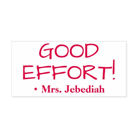 Tampon Auto-encreur Encouragement "BON EFFORT !" + Nom de l'enseignant (Design)