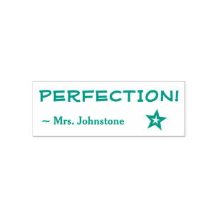Tampon Auto-encreur Encouragement de la "PERFECTION !" + Nom de l'ense