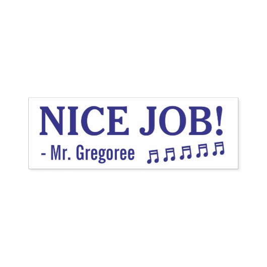 Tampon Auto-encreur Encouraging "NICE JOB!" Teacher Rubber Stamp (Design)