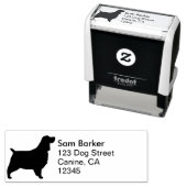 Tampon Auto-encreur English Springer Spaniel Silhouette Adresse de ret (En situation)
