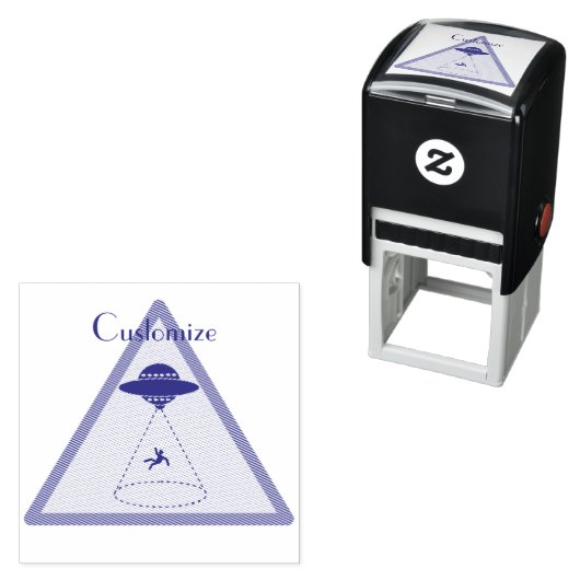 Tampon Auto-encreur Enlèvement d'Alien UFO Thunder_Cove (En situation)