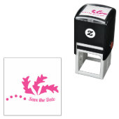 Tampon Auto-encreur Enregistrer la date des Feuilles Abstraits (En situation)