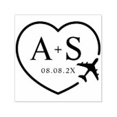Tampon Auto-encreur Enregistrer la date Destination Mariage Voyage avi (Design)