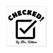 Tampon Auto-encreur Enseignant approuvé - Tick de travail à domicile (Design)