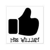 Tampon Auto-encreur Enseignant Comme Pouce Hisser Louange Évaluation E (Design)