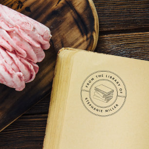 Tampon Auto-encreur Enseignant Rond De La Bibliothèque De Stam Auto-Re