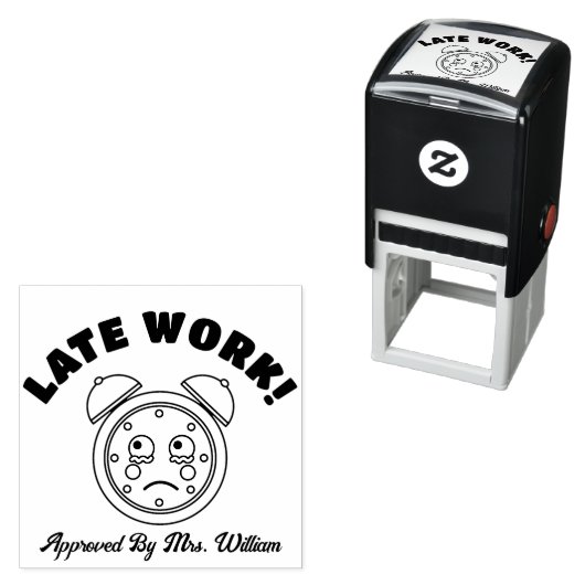 Tampon Auto-encreur Enseignant travail tardif Approuvé Grading Encoura (En situation)