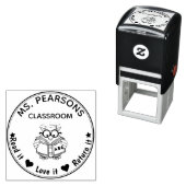 Tampon Auto-encreur Enseignants Owl de la classe de (En situation)