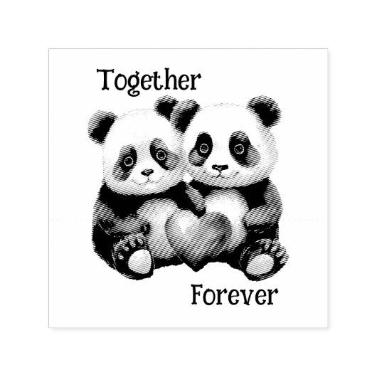 Tampon Auto-encreur Ensemble Panda Froever (Design)