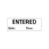 Tampon Auto-encreur ENTRÉE Avec Date Heure Entreprise Auto-Intégration (Design)