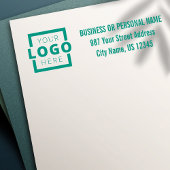 Tampon Auto-encreur Entreprise personnalisée Logo Adresse Vert