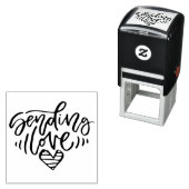 Tampon Auto-encreur Envoi d'amour écriture manuscrite personnalisée (En situation)