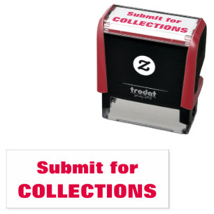 Tampon Auto-encreur Envoyer pour COLLECTIONS rouge