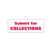 Tampon Auto-encreur Envoyer pour COLLECTIONS rouge (Design)