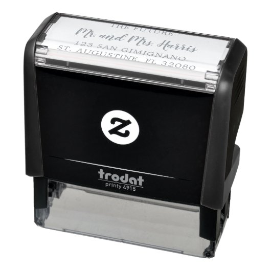 Tampon Auto-encreur Épais nom d'écriture manuscrite Mariage adresse de (Produit)
