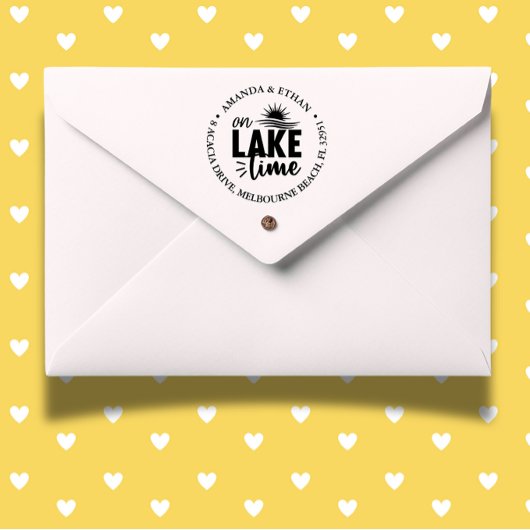 Tampon Auto-encreur Été Sur le lac