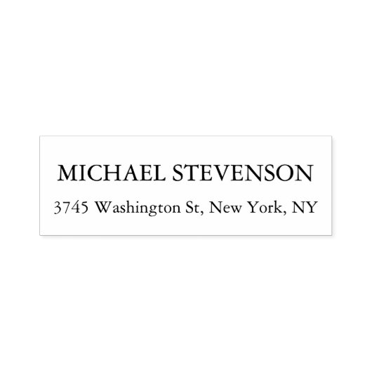 Tampon Auto-encreur Étiquette d'adresse de retour élégante moderne uni (Design)