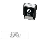 Tampon Auto-encreur Étiquette d'adresse de retour simple (En situation)