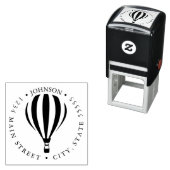 Tampon Auto-encreur Étiquette de retour de ballon à air chaud (En situation)