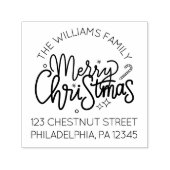 Tampon Auto-encreur Étiquette de retour de Noël rétrospective personna (Design)