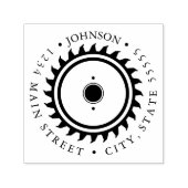 Tampon Auto-encreur Étiquette de retour Silhouette simple lame sciée (Design)