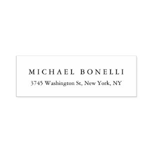 Tampon Auto-encreur Étiquette de retour simple, moderne et élégante