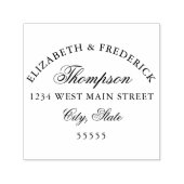 Tampon Auto-encreur Étiquette de retour simple Monogramme (Design)